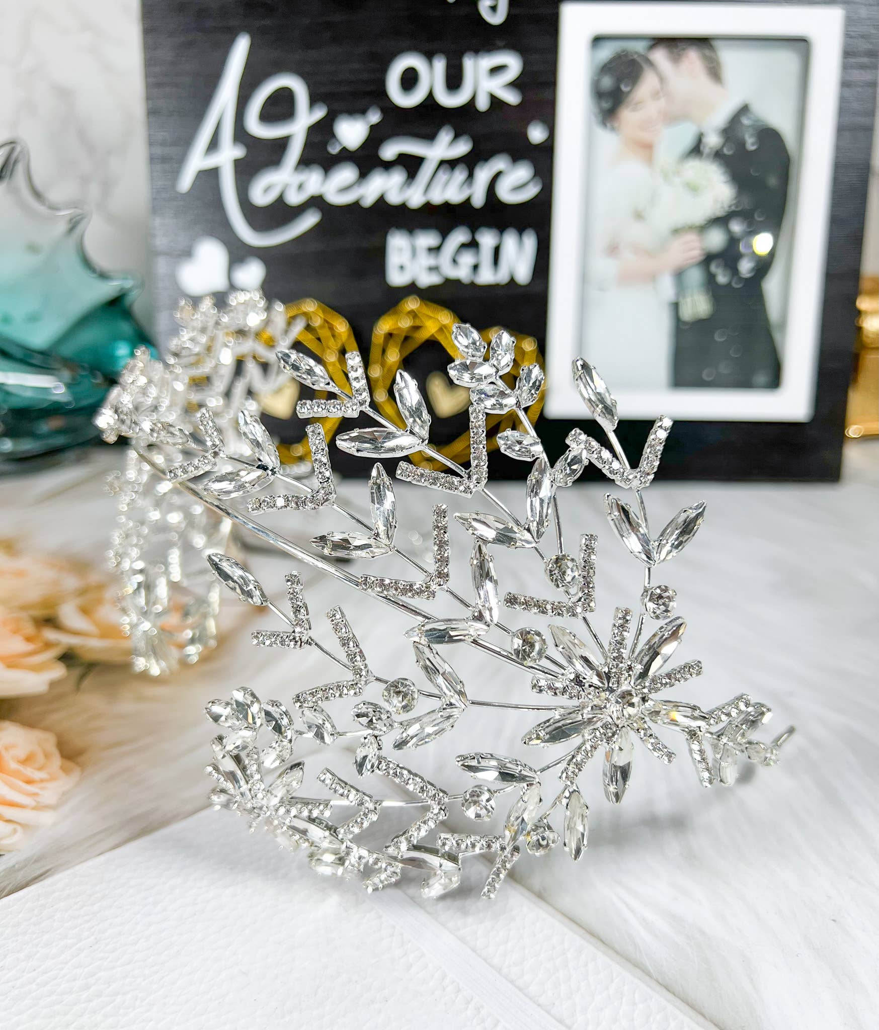 Happy Dream Gifts - Wholesale Fashion Headband - Women's - Crystal Bridal Silver Headband, Crystal Bridal Hairpiece2