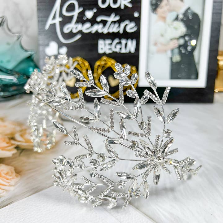 Happy Dream Gifts - Wholesale Fashion Headband - Women's - Crystal Bridal Silver Headband, Crystal Bridal Hairpiece2