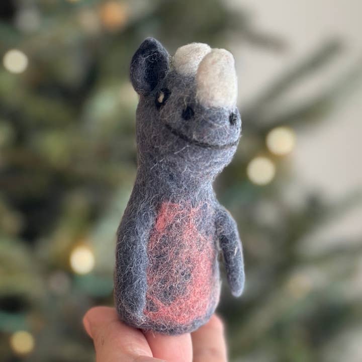 Rhino Finger Puppet for wholesale by Ganapati