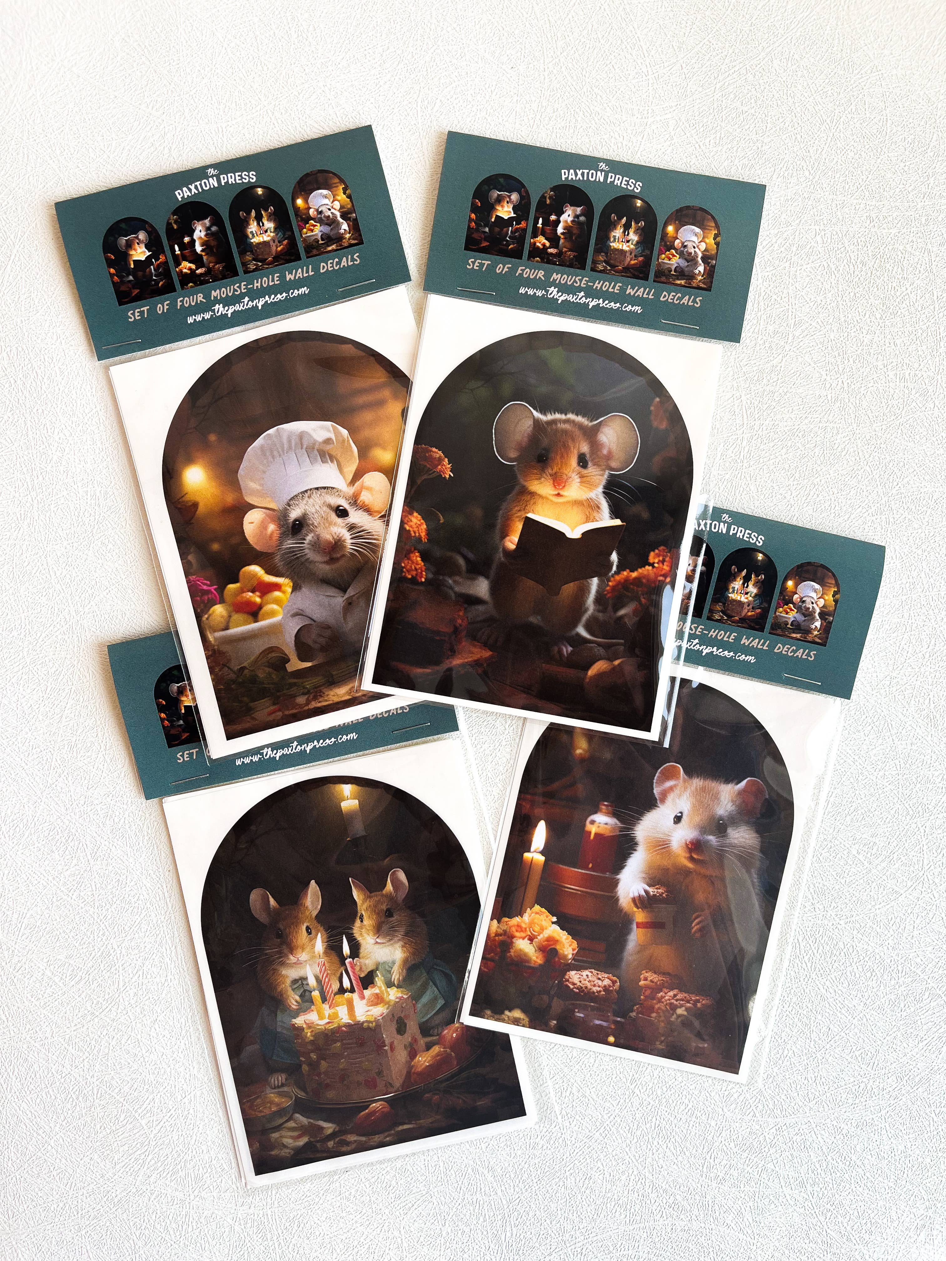 The Paxton Press - Screen-Free Paper Goods for Kids - Wholesale Wall Decal/Stickers - Mouse Hole Decal - Wall Decor Sticker1