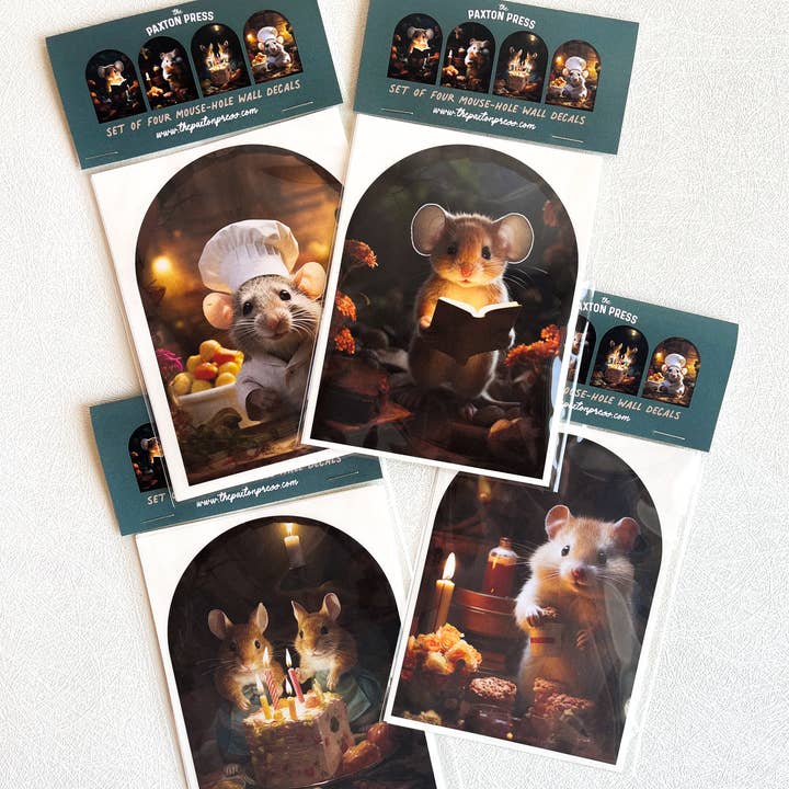 The Paxton Press - Screen-Free Paper Goods for Kids - Wholesale Wall Decal/Stickers - Mouse Hole Decal - Wall Decor Sticker1