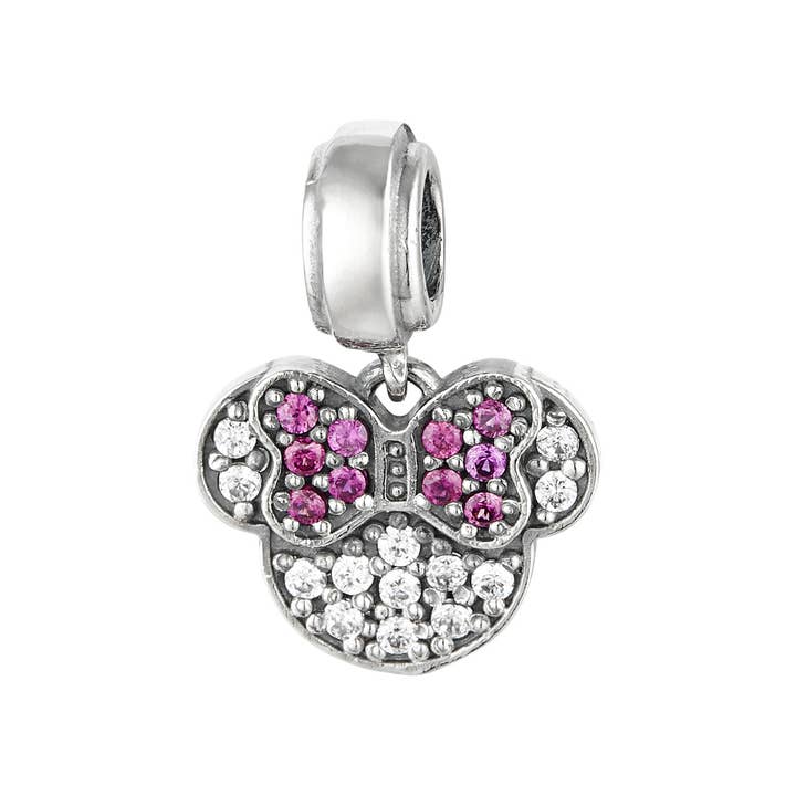 Minnie Charm 925 Sterling Silver and White Swarovskis for wholesale by Angel devil both sl