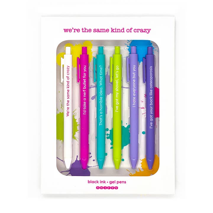 SNIFTY - Wholesale Pen - SAME KIND OF CRAZY - QUOTABLE GEL PEN SET