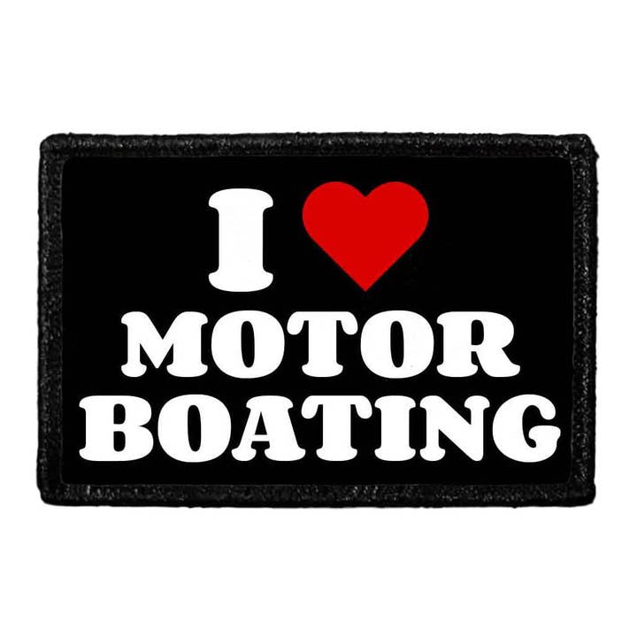 I Love Motor Boating - Écusson amovible pour la vente par Pull Patch