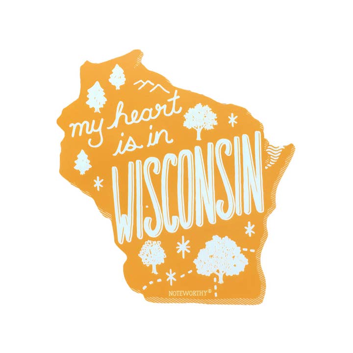Wisconsin Sticker for wholesale by Noteworthy Paper & Press