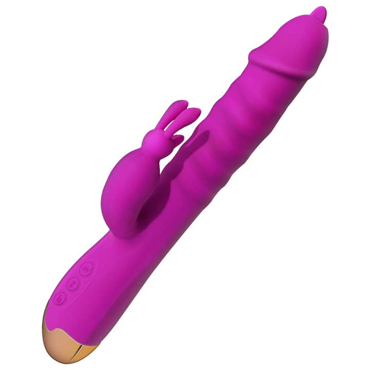 Vibration ,Double Tongue Licking 3 In 1 G-spot Rabbit Vibrator for wholesale by Playful Toy Wholesale