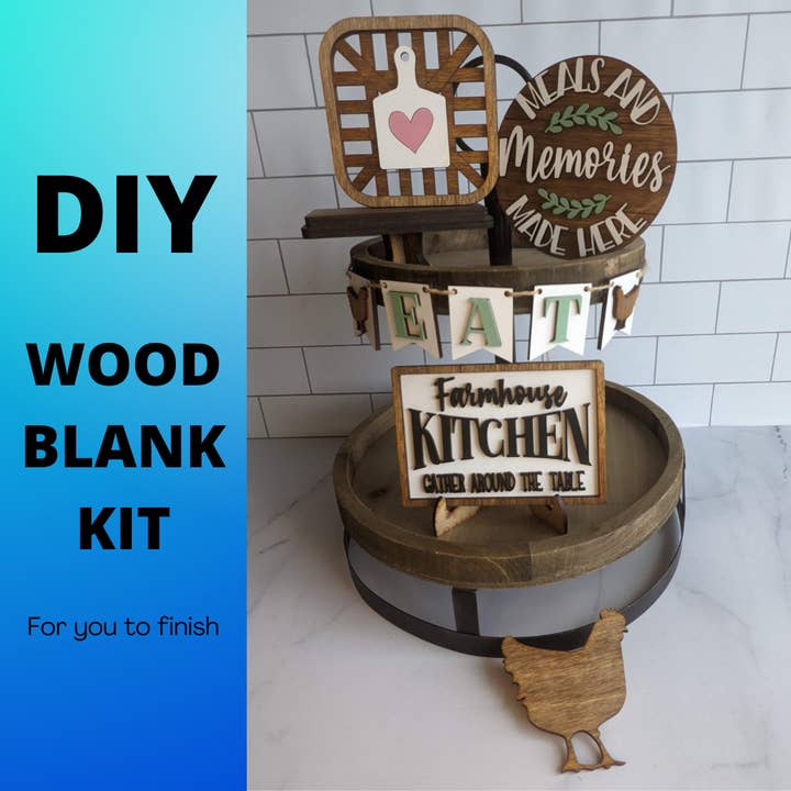 Bricolage Cuisine Tiered Tray Wood Blank Kit pour la vente par Sunshine Creations FLA