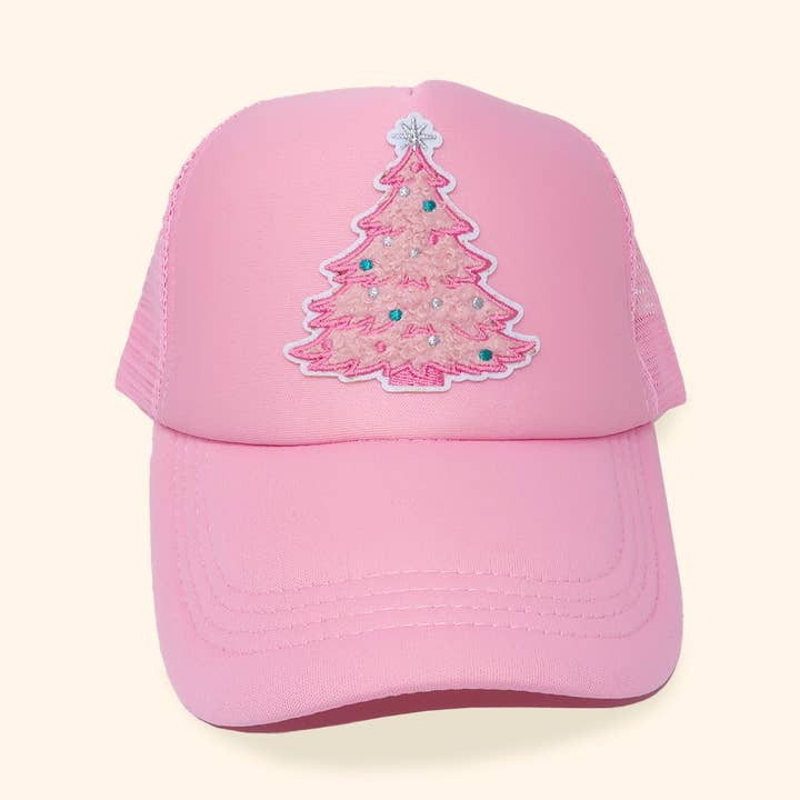 Pink Christmas Trucker Hat for wholesale by Daily Disco