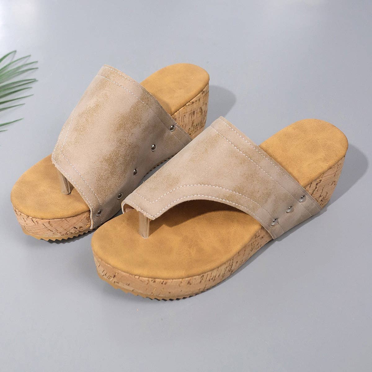 Beyond Apparel - Wholesale Sandals - Women's - PU Leather Wedge Sandals2