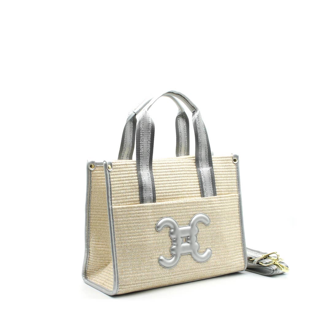 Vimoda - Wholesale Top Handle Bag - Women's - Woven tote bag with handles and logo1