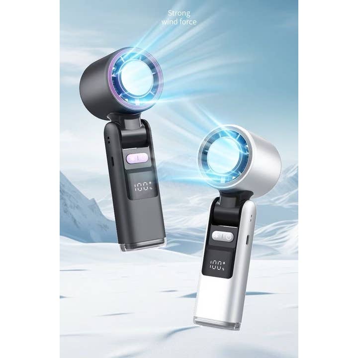 Handheld Ice Cooling Fan & Flashlight for wholesale by Tech Trendz