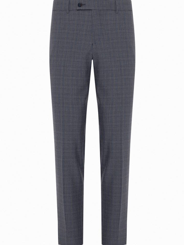 Hellgraue karierte Stoffhose 639-1 für den Großhandel von Andrea Nicolotti