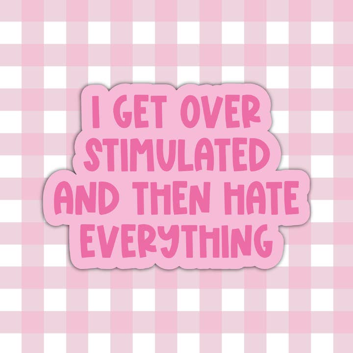The Grumpy Tortoise - Wholesale Sticker - Waterproof Sticker - I get overstimulated and then hate everything - Sarcastic Sticker - Funny Sticker - Sassy3