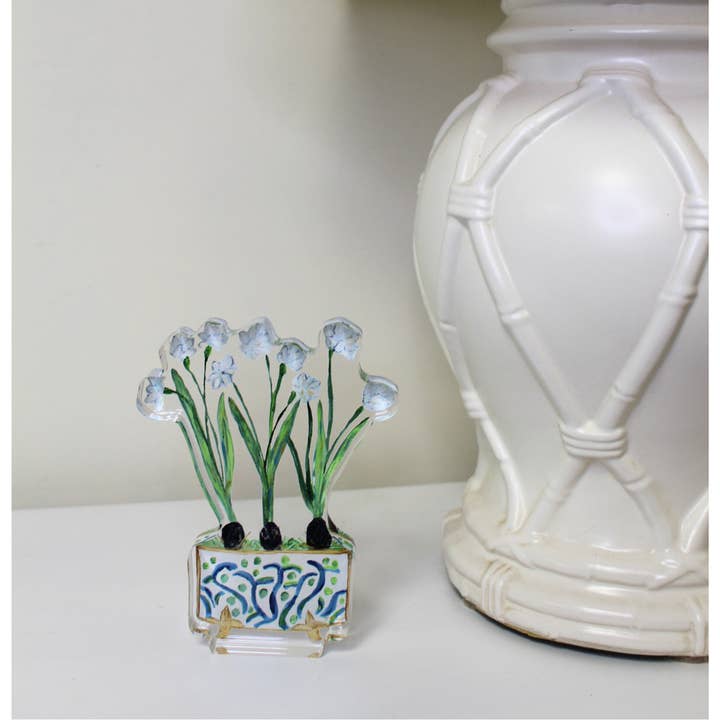 Jeanne Player Fine Art - Wholesale Decorative Tabletop Object - Paperwhites Acrylic Art Block3