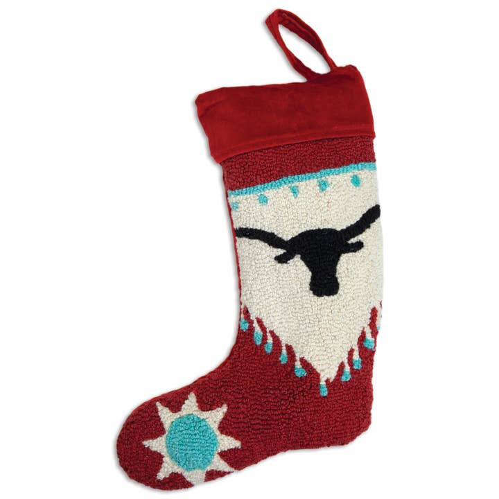 Chandler 4 Corners - Wholesale Holiday Stocking - Western Longhorn Christmas Stocking