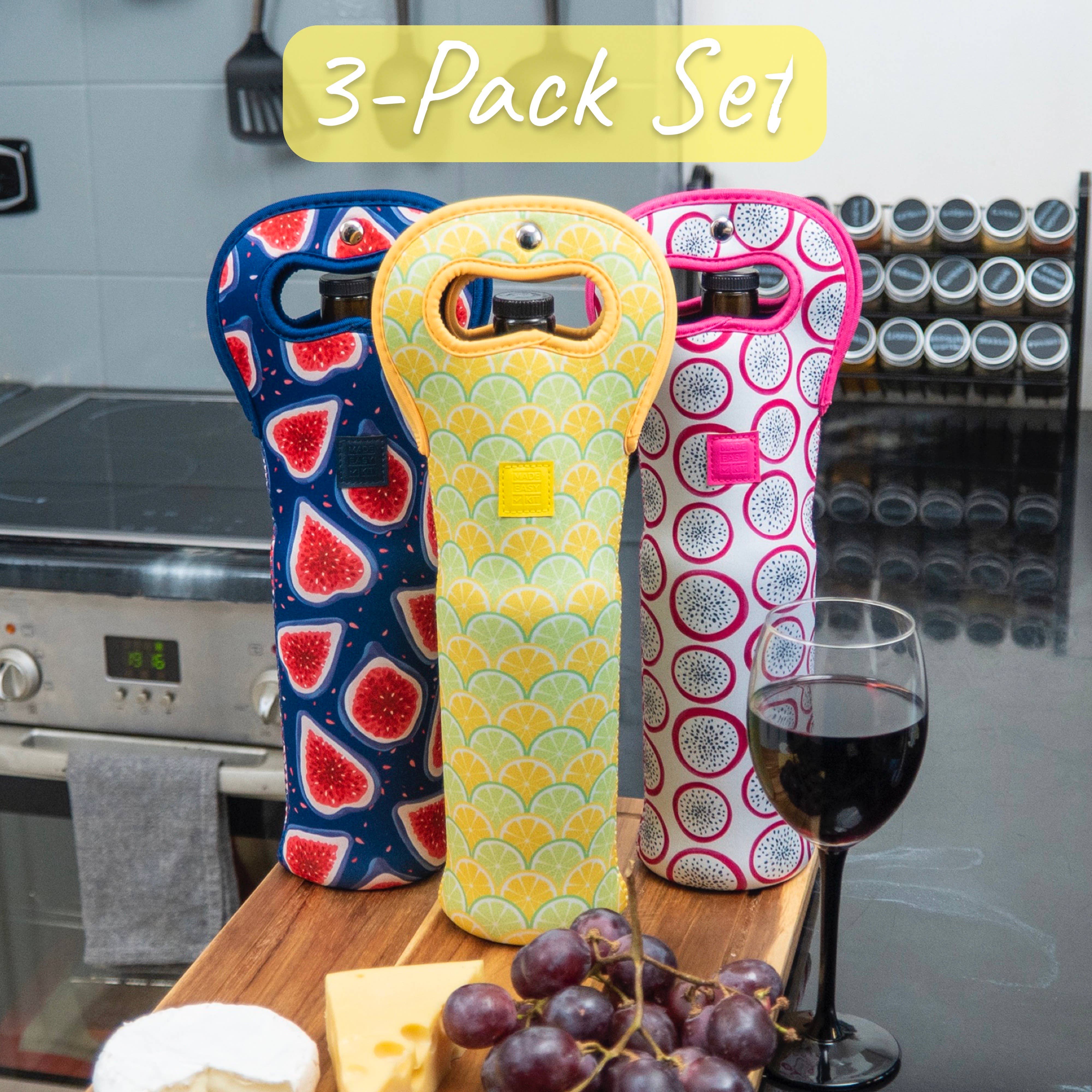 MADE EASY KIT – wholesale Wine tote – Made Easy Kit Insulated Wine Tote Neoprene Carrier Set of 38