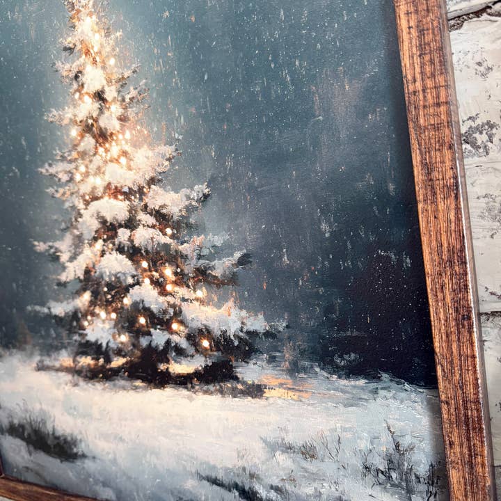 WillowBee Signs & Designs - Wholesale Sign - Moody Vintage Lit Up Christmas Tree2