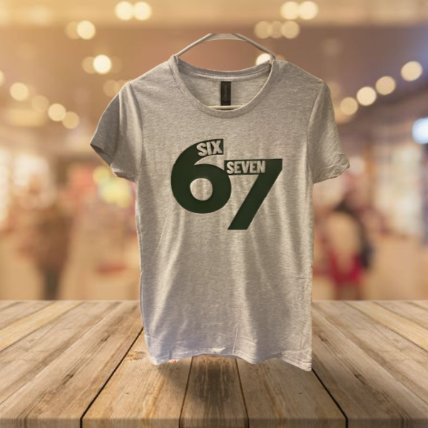 Granny & Grandpa's Custom Creations – T-shirt estampada - Unissexo por atacado – Camiseta Meme Seis Sete Engraçada Unissexo Moderna Gráfica1