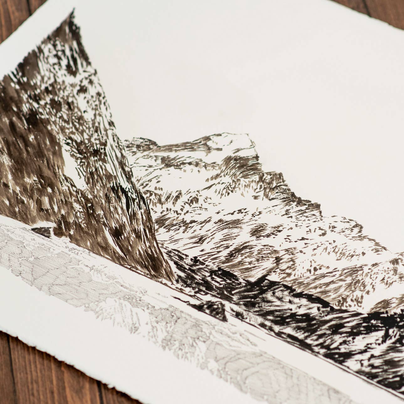 Turn-of-the-Centuries - Wholesale Art Print - Glacier Lake Banff No.4 Mountain Landscape Paintng ART PRINT2