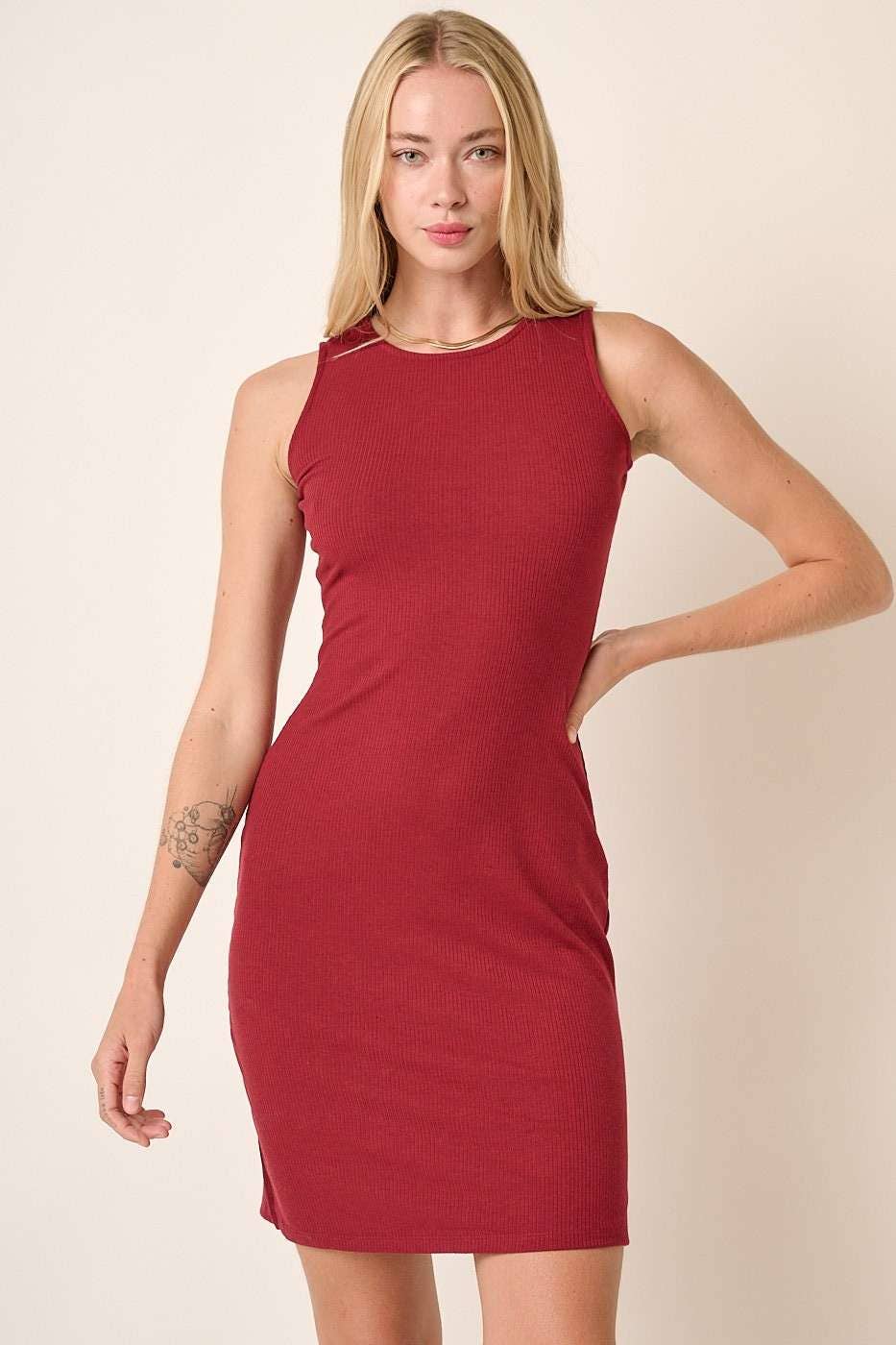 mittoshop - Wholesale Dress - Women's - D1736-RIB KNIT TANK MINI DRESS9