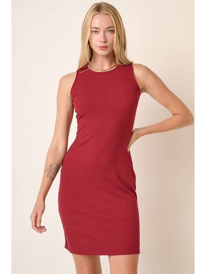 mittoshop - Vente Robe – femme - MINI-ROBE DÉBARDEUR EN TRICOT CÔTELÉ D1736