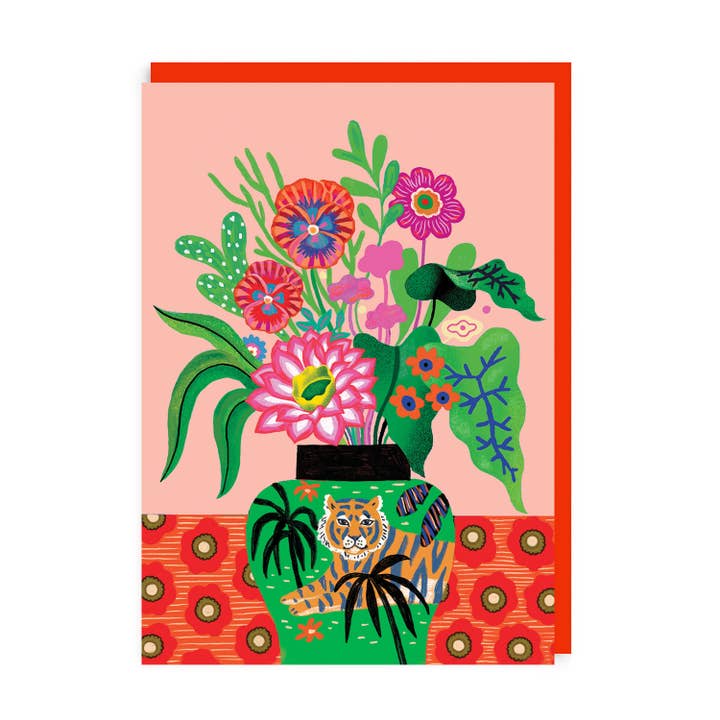 Bouquet de 6 coquelicots et tigres pour la vente par Martyna Zoltaszek Studio Ltd