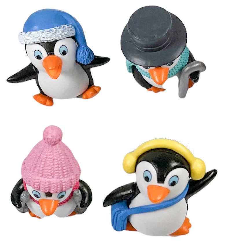 Summitbaking - Wholesale Cake/Cupcake Topper - Penguin Figures Winter Cake & Cupcake Toppers, 4/pkg3