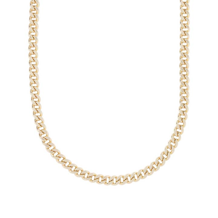 Flat curb link necklace for wholesale by Becket + Quill