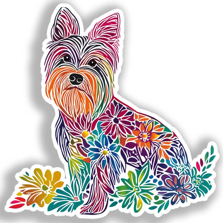 Yorkshire Terrier Hund Klistermærke # A017073 for engroshandel hos Yoonek Graphics