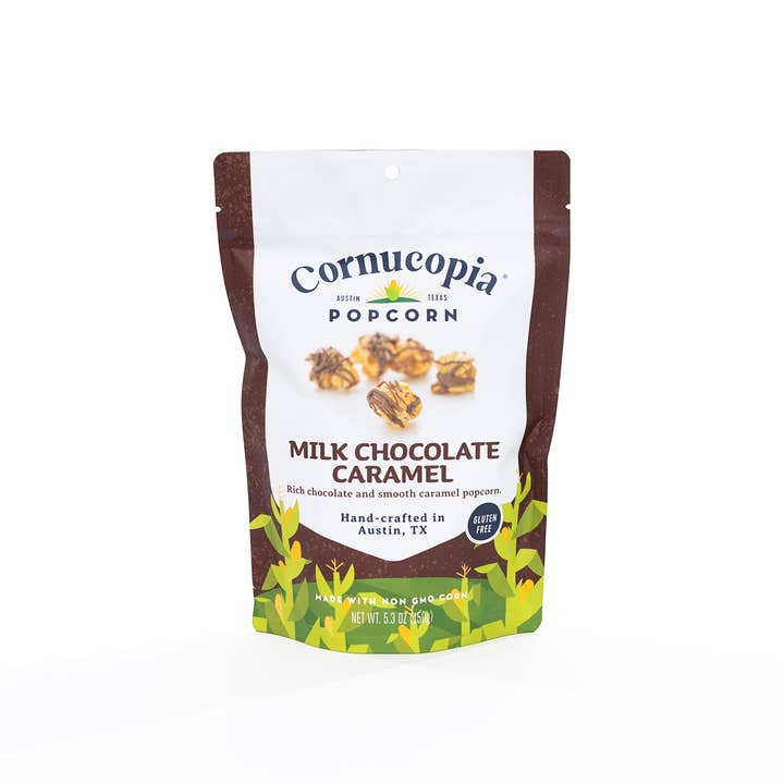 Cornucopia Popcorn - Wholesale Popcorn - Milk Chocolate Caramel Popcorn- Signature Bag (GF)