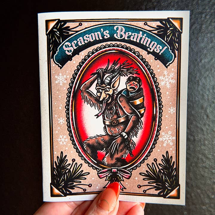 Chaos Magic Studio - Wholesale Christmas Card - Christmas Cryptids A2 Folded Greeting Card