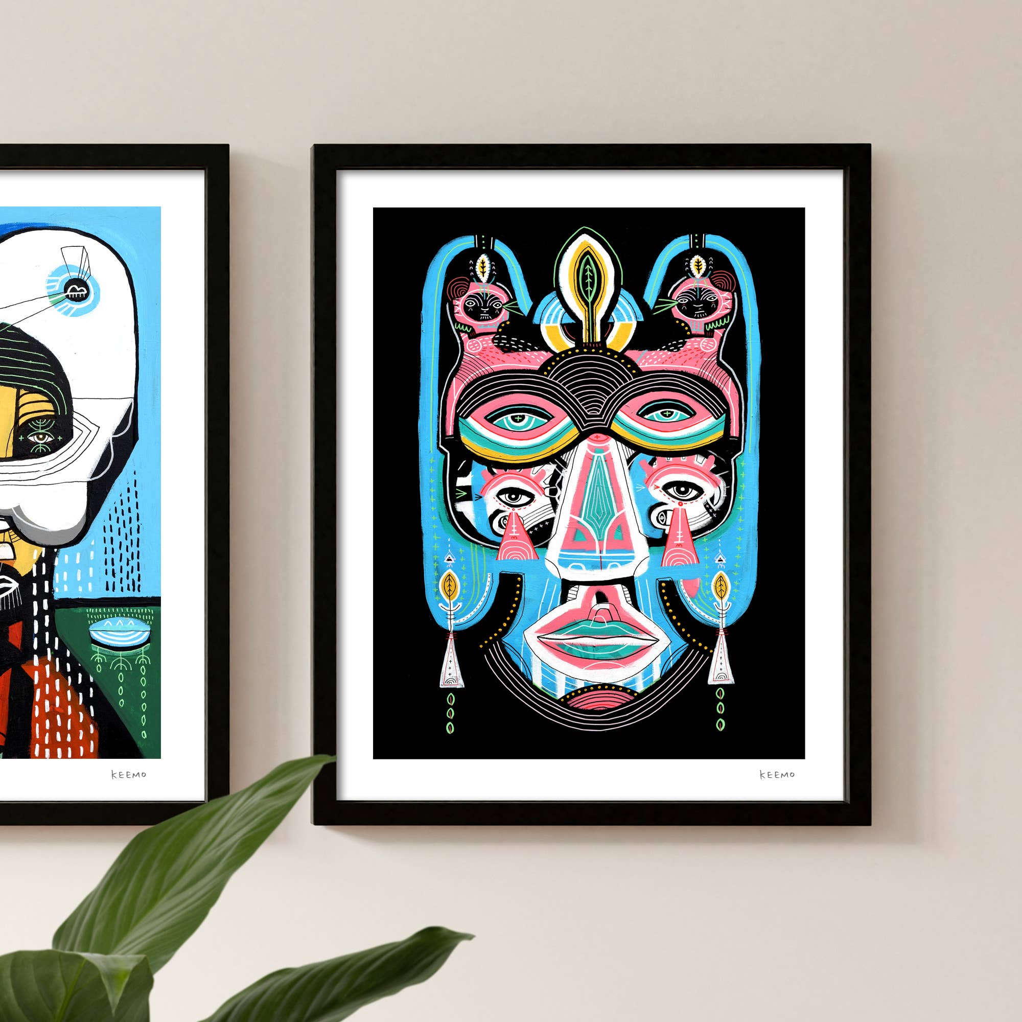 Keemo Gallery - Wholesale Art Print - Unique Modern Design Wall Art Decor Print Tribal Black 1