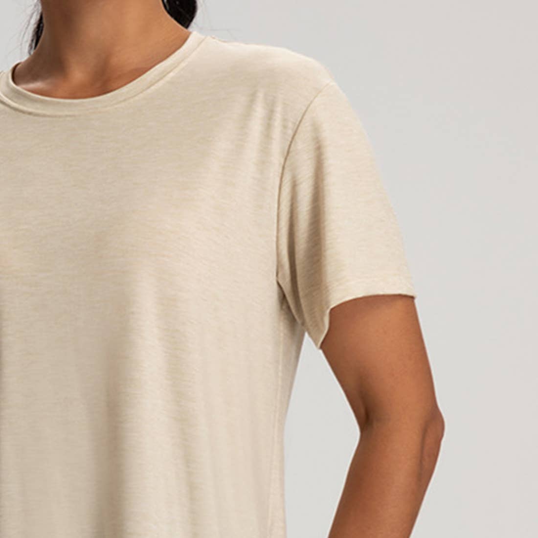 Sodalemon - Wholesale T-Shirt - Women's - Women Wool Breathable Relaxed-Fit Yoga Short-Sleeve T-Shirt15