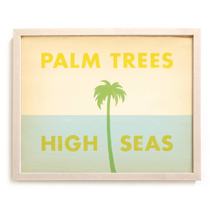 Strandkunsttryk "Palmer & Høje Have" for engroshandel hos Matthew Allen Art