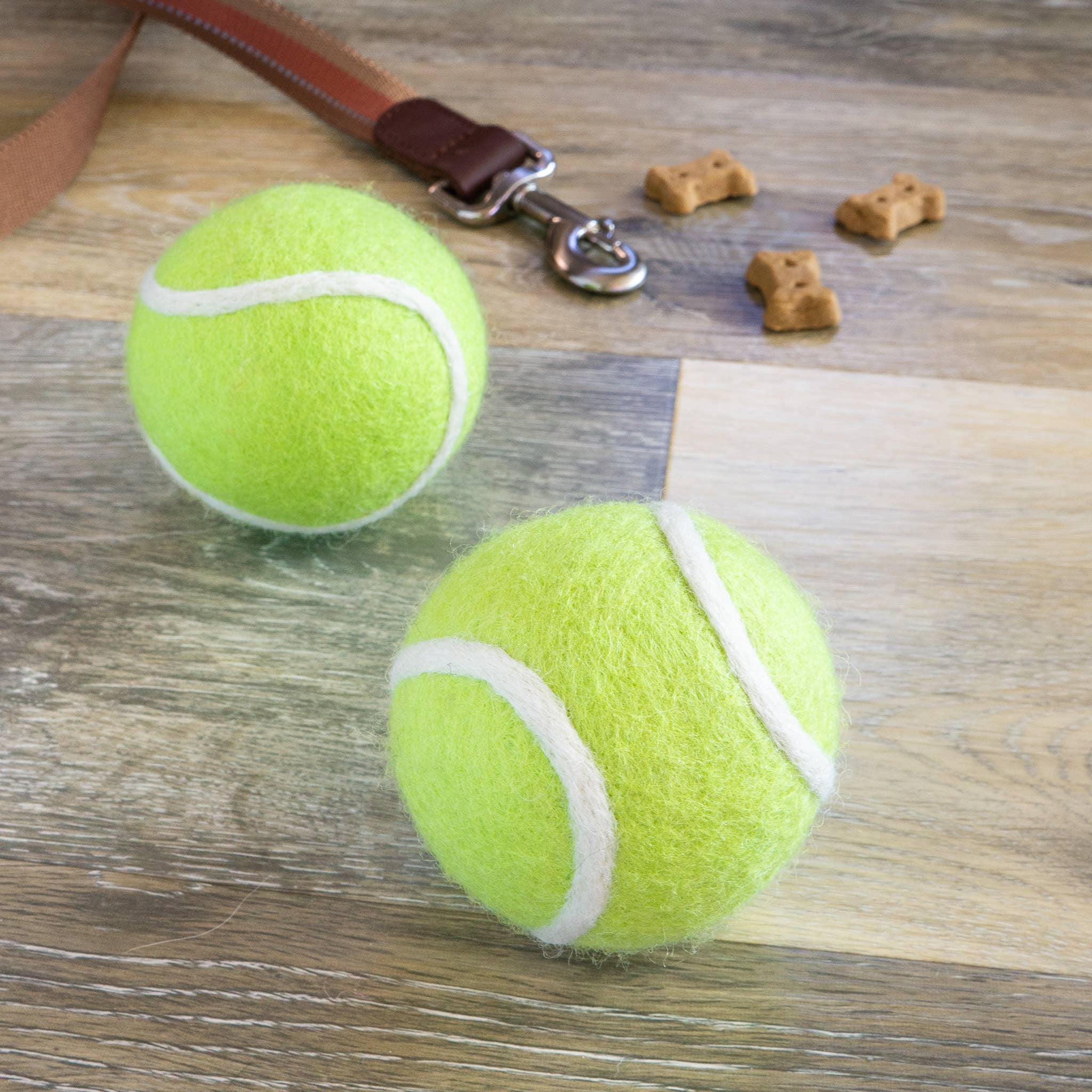 Friendsheep - Wholesale Pet Fetch Ball - Dog - Pet Toy Tennis Wool Ball - Set of 2 - Dog Cat - GREEN2