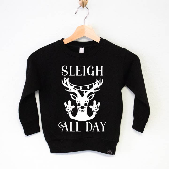 Sonrise State - Wholesale Sweatshirt - Kids - Sleigh All Day REINDEER Boy's Christmas Sweatshirt1
