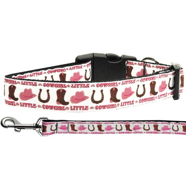 American Leashworks - Wholesale Pet Collar - Cat/Dog - Pet Dog & Cat Nylon Collar or Leash, "Little Cowgirl"2