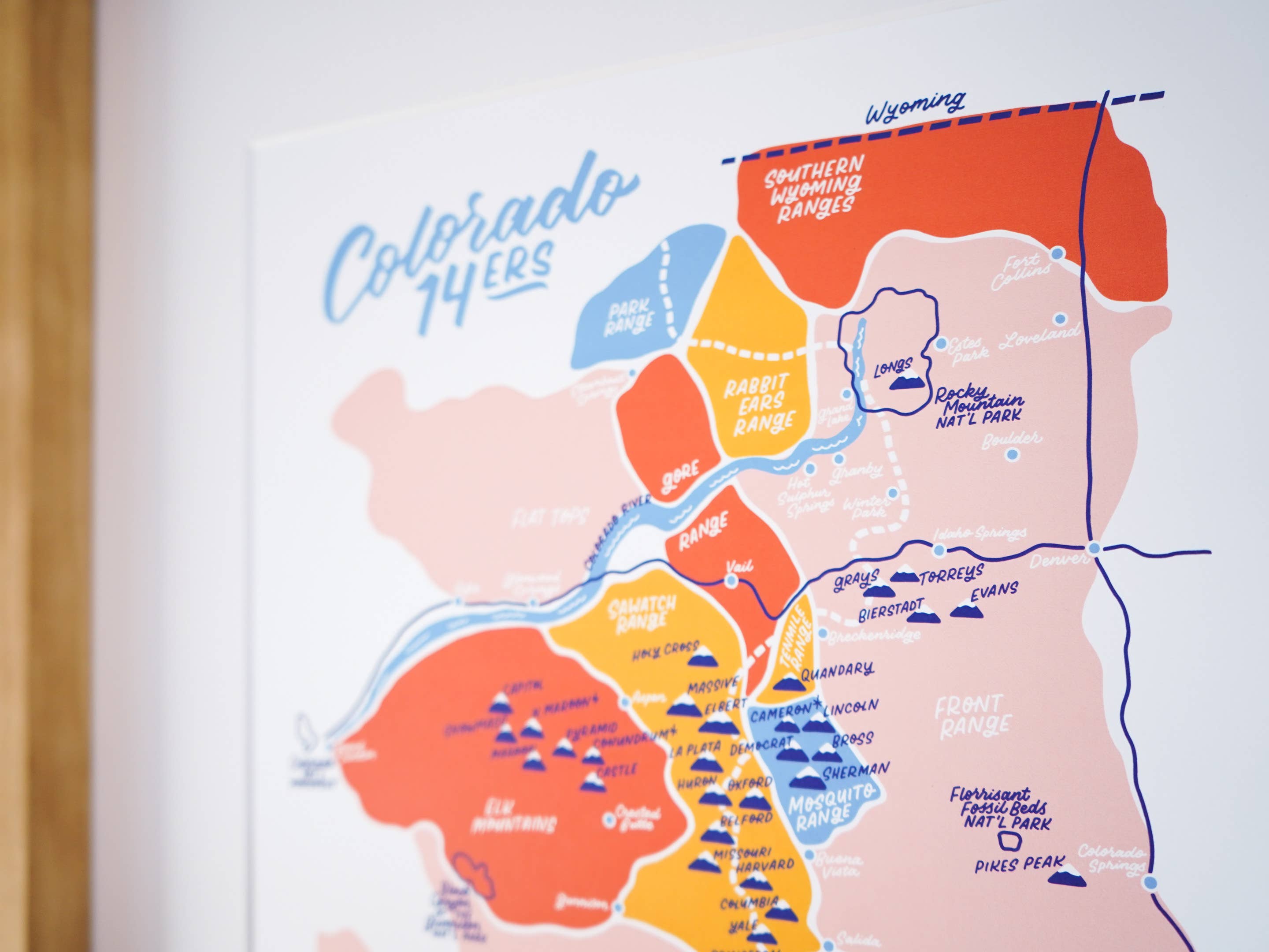 Little Known Goods - Wholesale Map - Colorado 14ers Map5