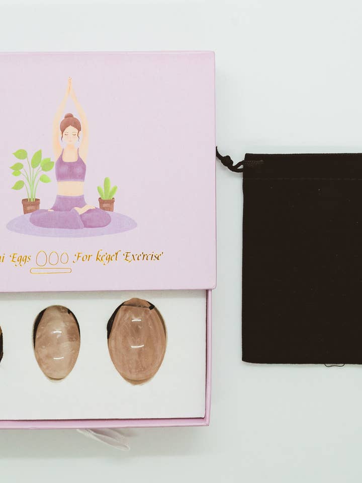 Love Stone Yoni Egg Set of 3 - Rose Quartz for wholesale by Eco Period