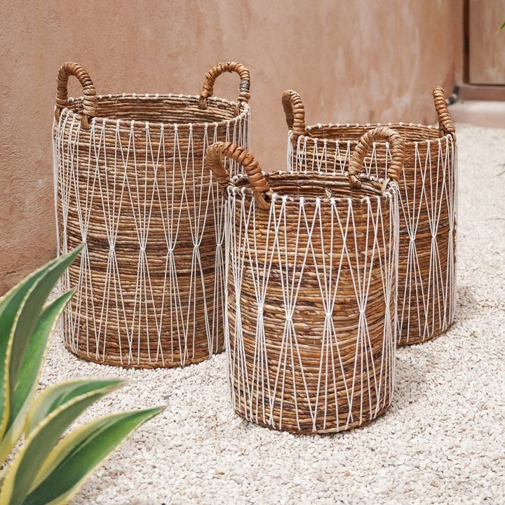 The Nusa Baskets — Set of 3 - Hippie Monkey - 2024 and other Purchase Wholesale nueces con cascara. Free Returns & Net 60 Terms on Faire trending on Faire.