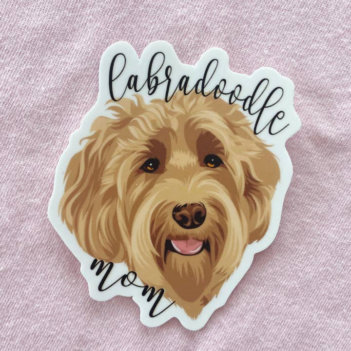 Labradoodle Dog Mom Sticker for wholesale by AdaleAnnDesigns