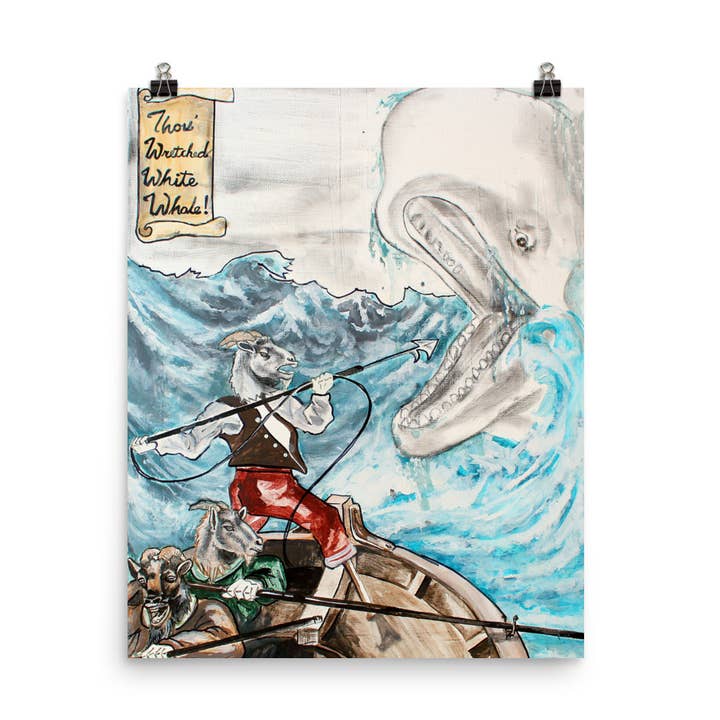 Affiche mate de qualité musée Moby Goat pour la vente par Wildness By Design