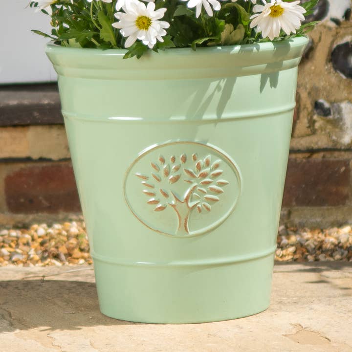 Vaso Blenheim da 30 cm, verde per la vendita all'ingrosso da parte di CREEKWOOD GARDEN AND GIFT LTD