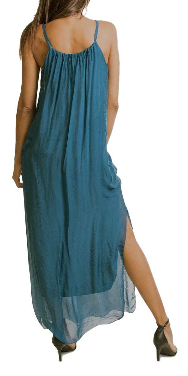 Gigi Moda - Wholesale Dress - Women's - Silk Spaghetti Maxi Dress23