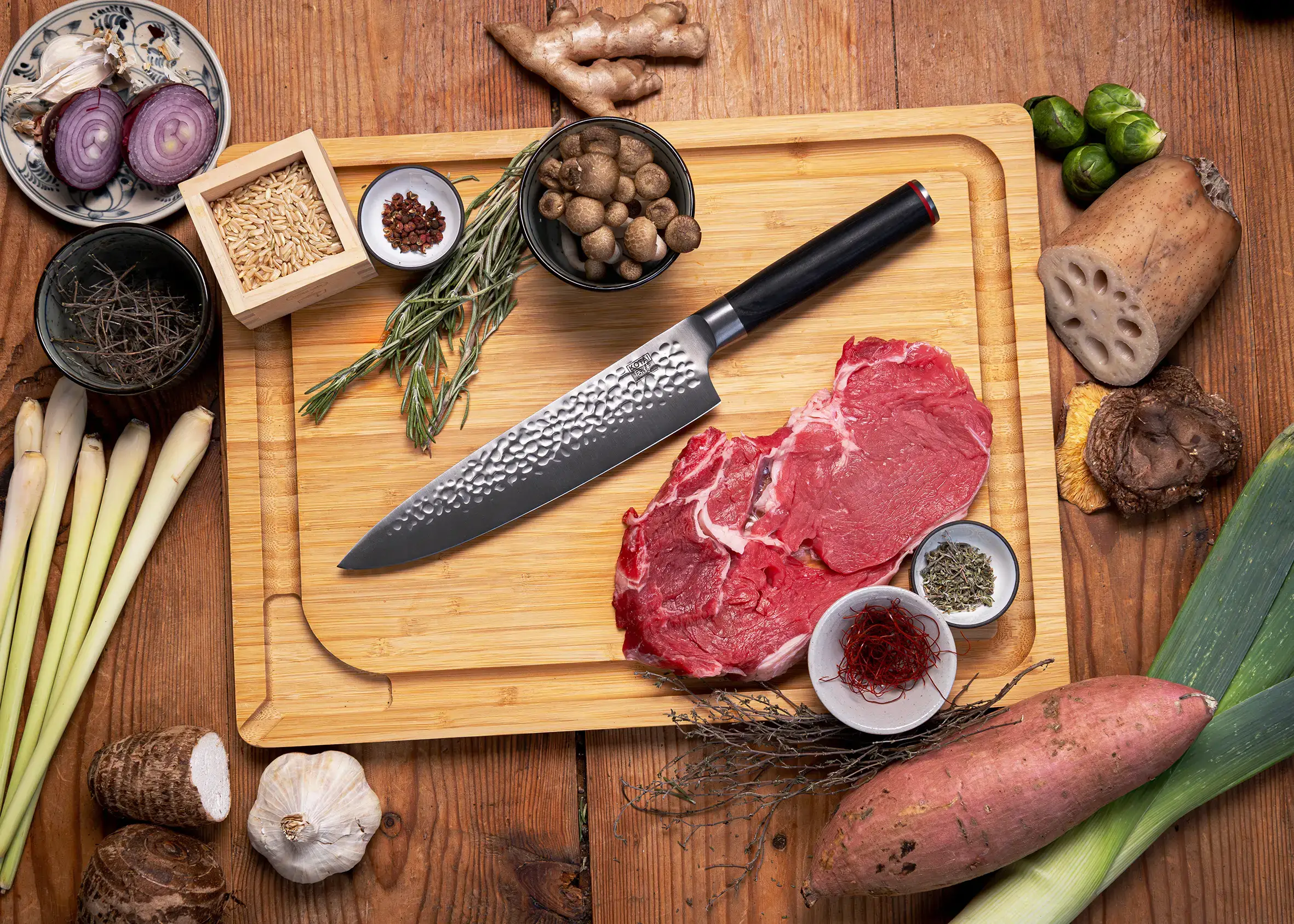 KOTAI - Wholesale Knife Set - Asian 3-Piece Knife Set - Pakka Collection5