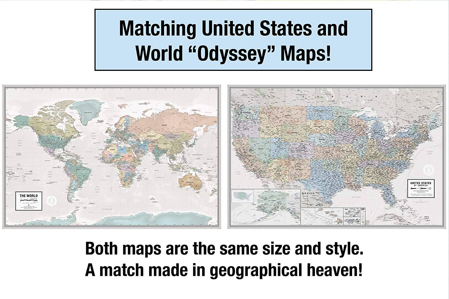 Map Shop - Wholesale Map - United States Odyssey Wall Map  - Laminated2