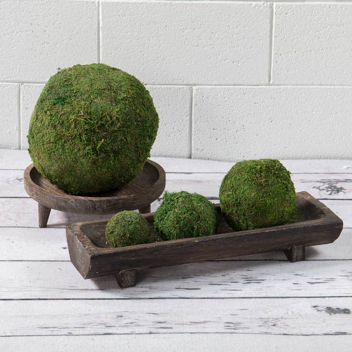Willow Group - Wholesale Decorative Tabletop Object - Round Moss Ball Spring Garden Arrangement 10"