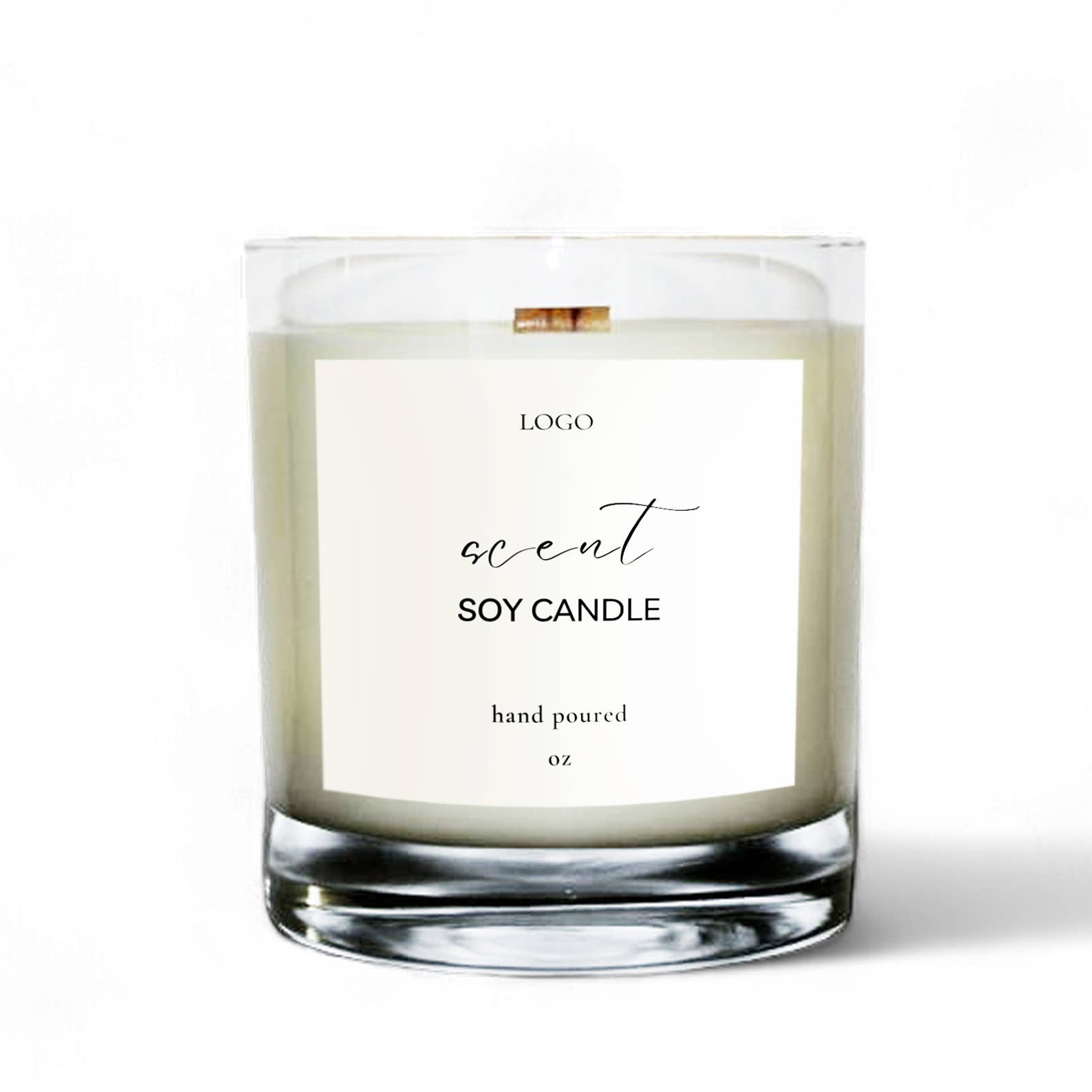 sable candle co. - Wholesale Jar/Filled Candle - Private Label 8oz Clear Tumbler Soy Wax Candle12