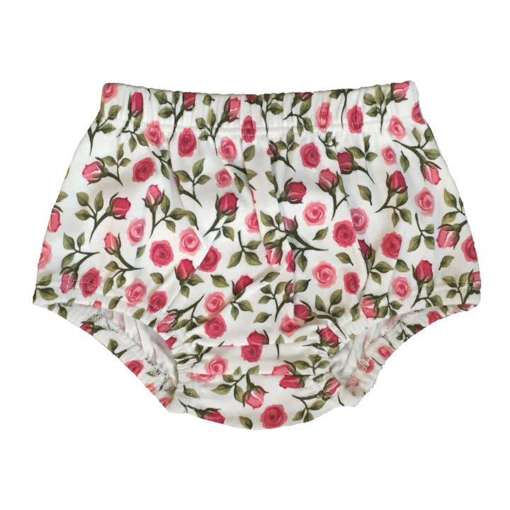 Englische Rosen Floral Pink Baby Girl Bio-Baumwolle Bloomers für den Großhandel von Spunky Stork