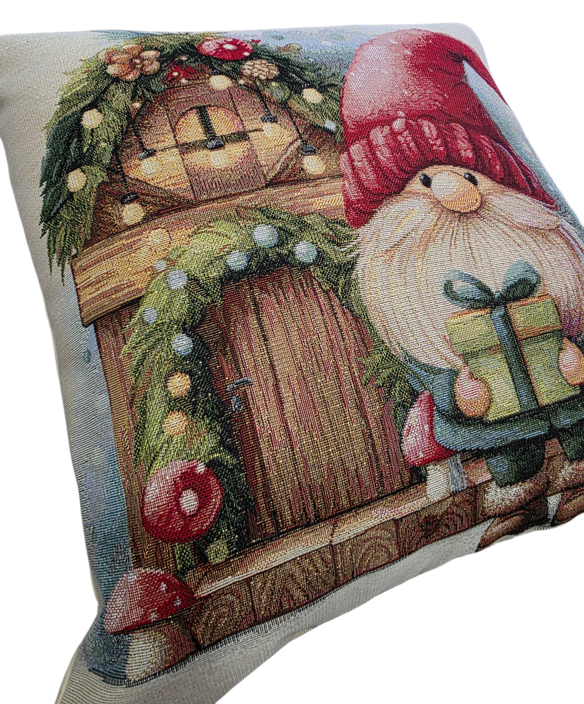 Lunaria Lab - Wholesale Throw/Decorative Pillow - Gnomes Lurex Gobelin Cushion Cover13